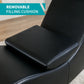 Chaise longue de placer ergonómica curva de terciopelo negro