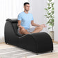 Chaise longue de placer ergonómica curva de terciopelo negro