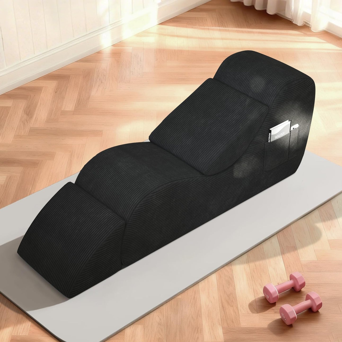 Chaise longue ergonomique noire Passion Support