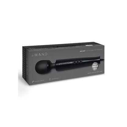 Le Wand Die Cast Plug-In Vibrating Massager Black