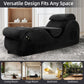 Chaise de salón ergonómica curvada prémium Black XL para sexo