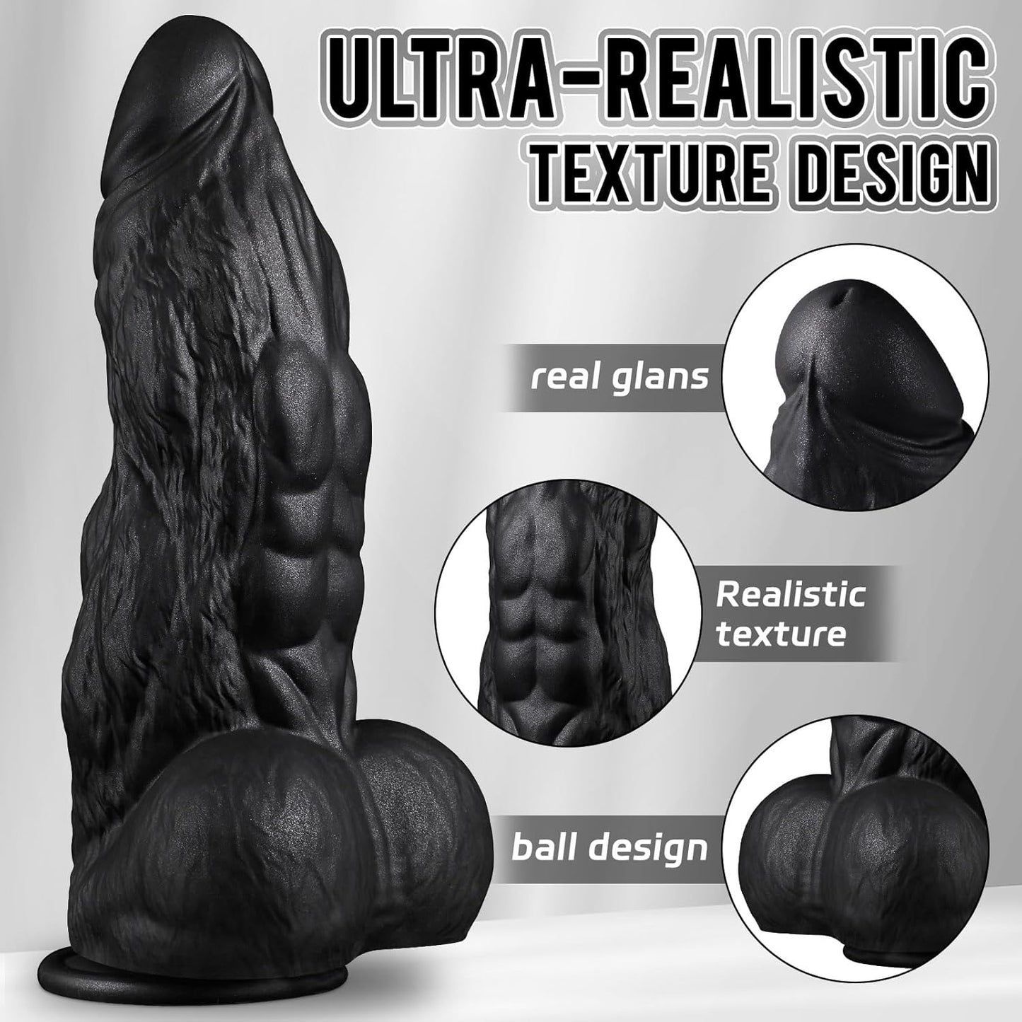BlackBeast 8" Thick Silicone Fantasy Dildo