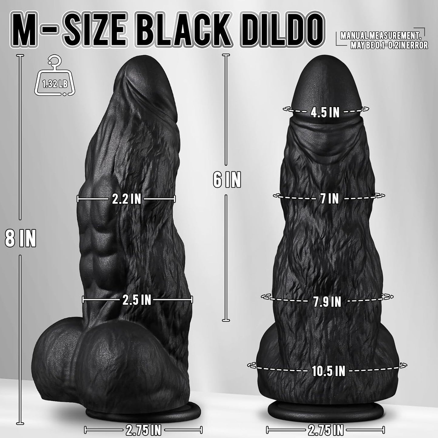 BlackBeast 8" Thick Silicone Fantasy Dildo
