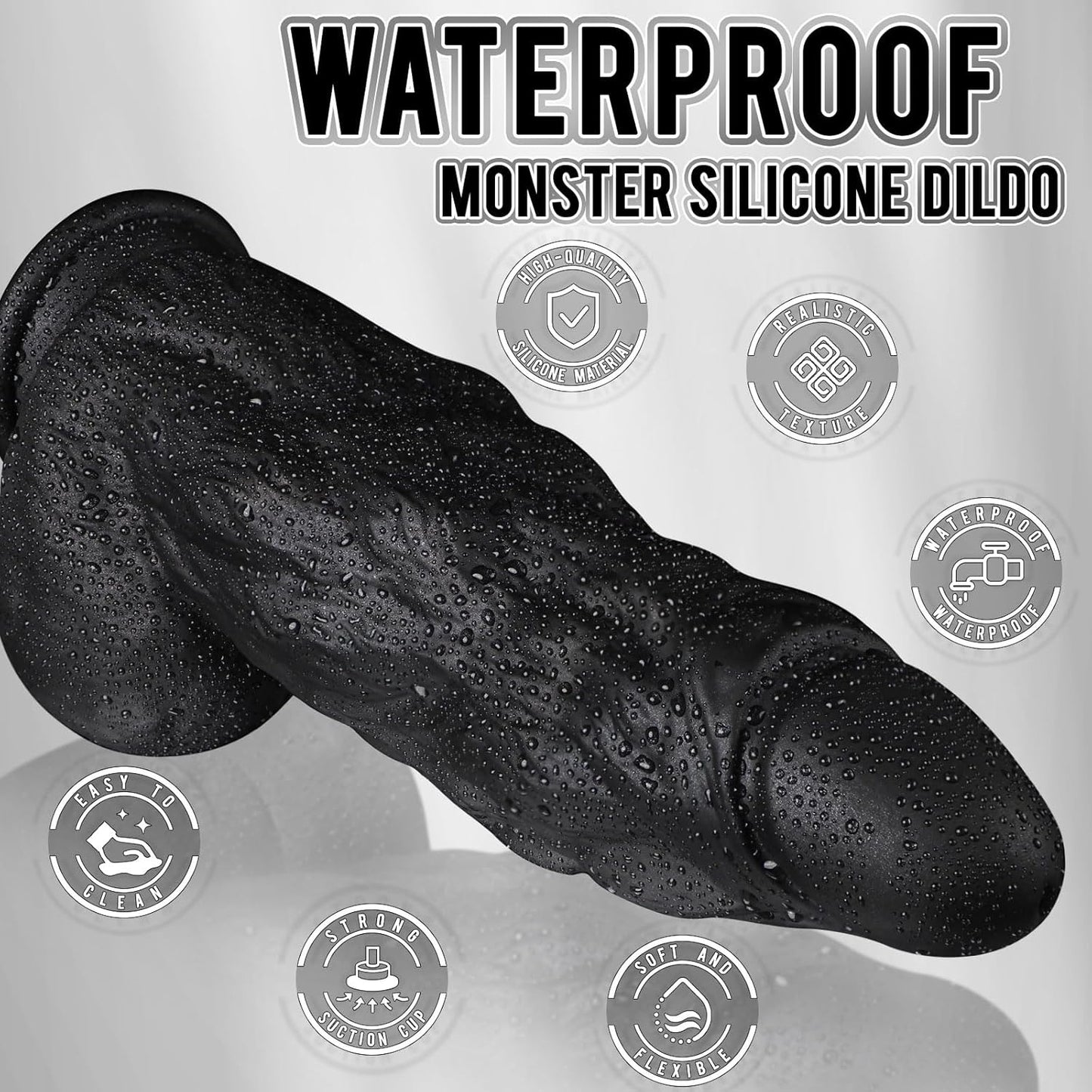 BlackBeast 8" Thick Silicone Fantasy Dildo