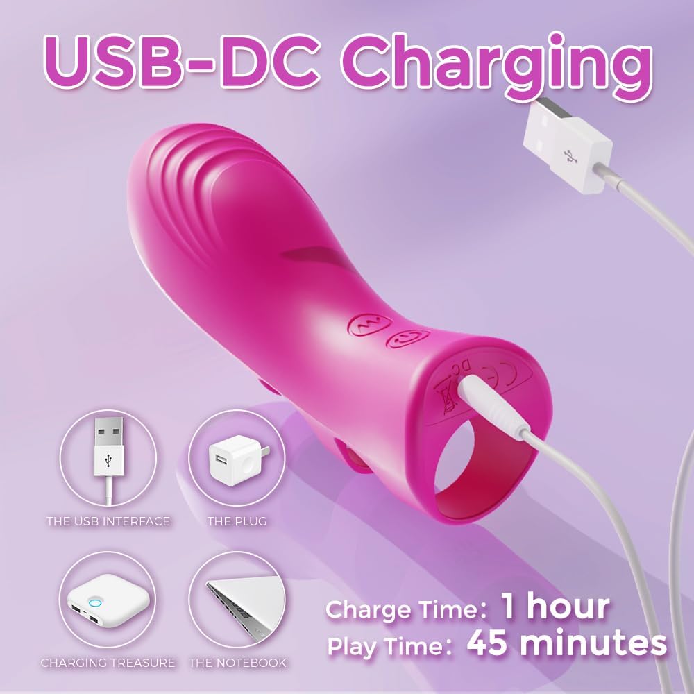 Vibrador de dedo con calor BlissFlare