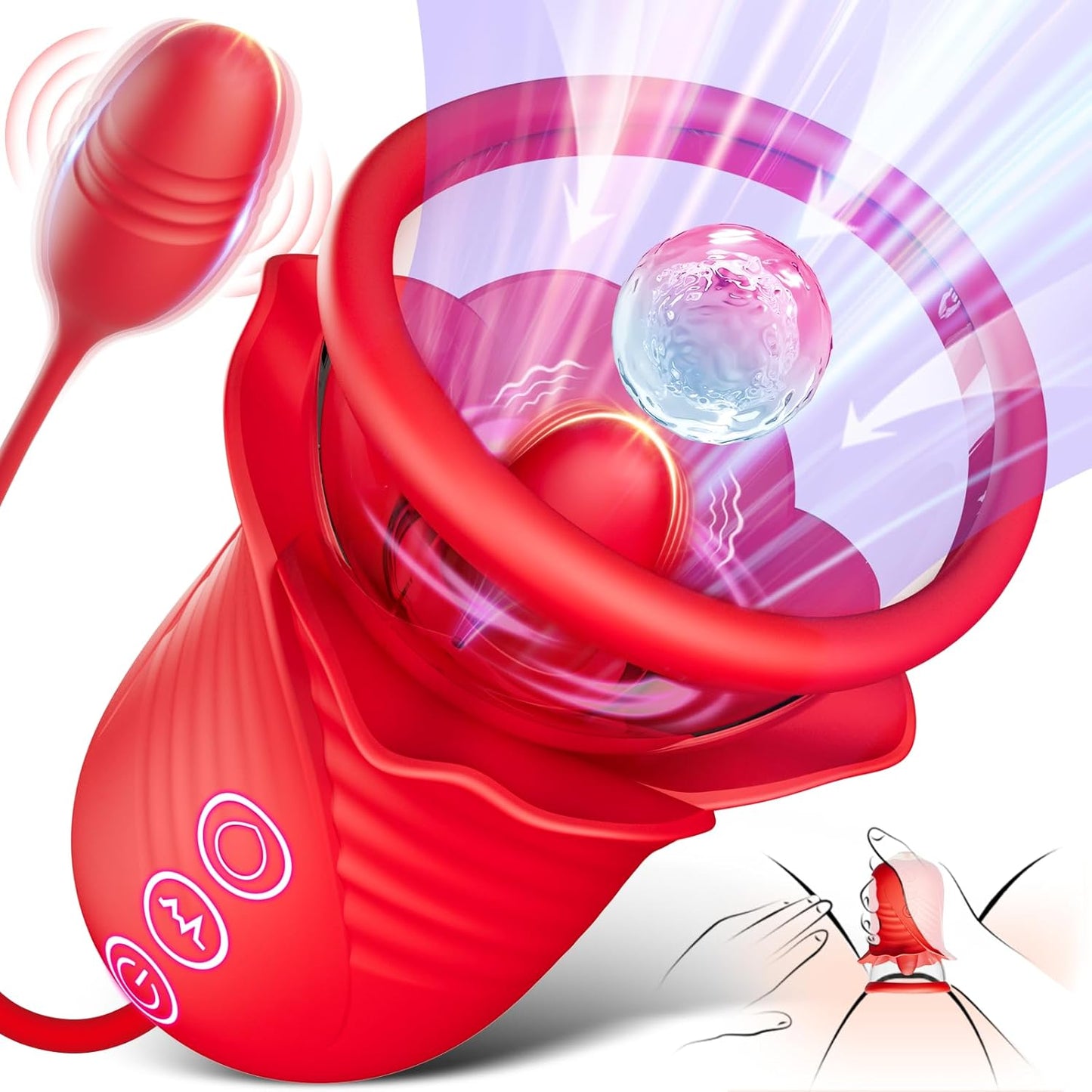 Vibrador de bomba para clítoris 3 en 1 BloomQueen
