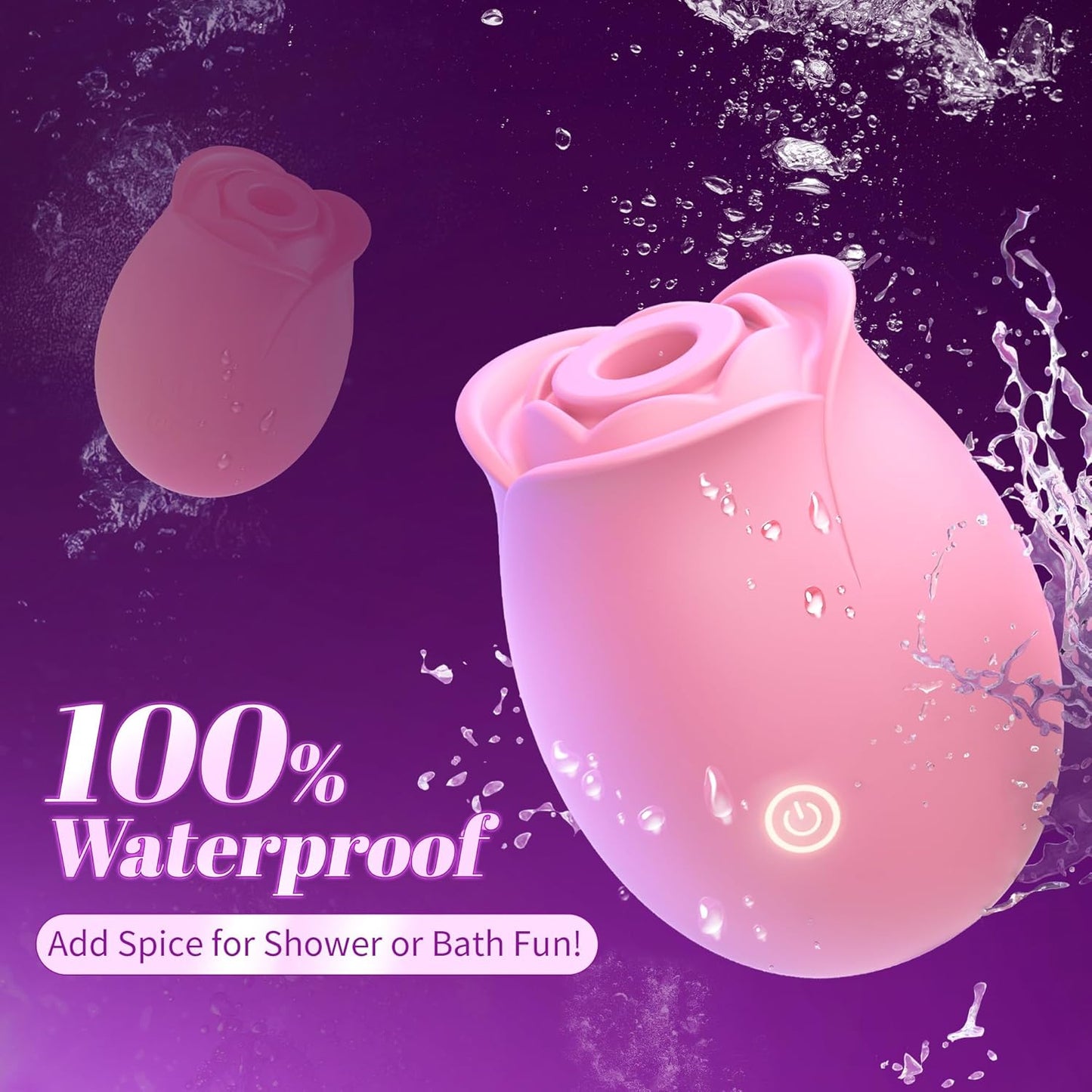 Vibrador de succión BloomVelvet Rose | 10 modos
