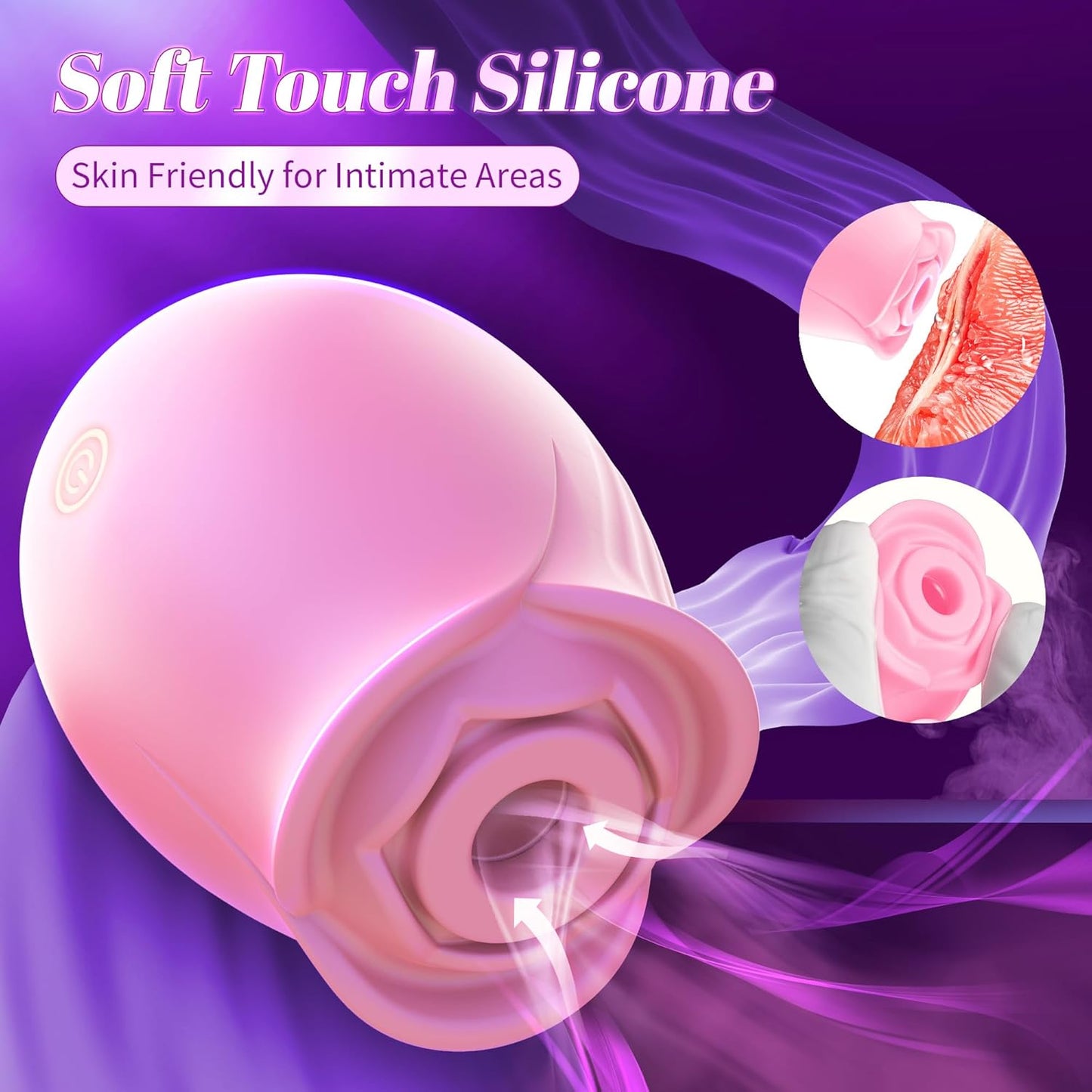 Vibrador de succión BloomVelvet Rose | 10 modos