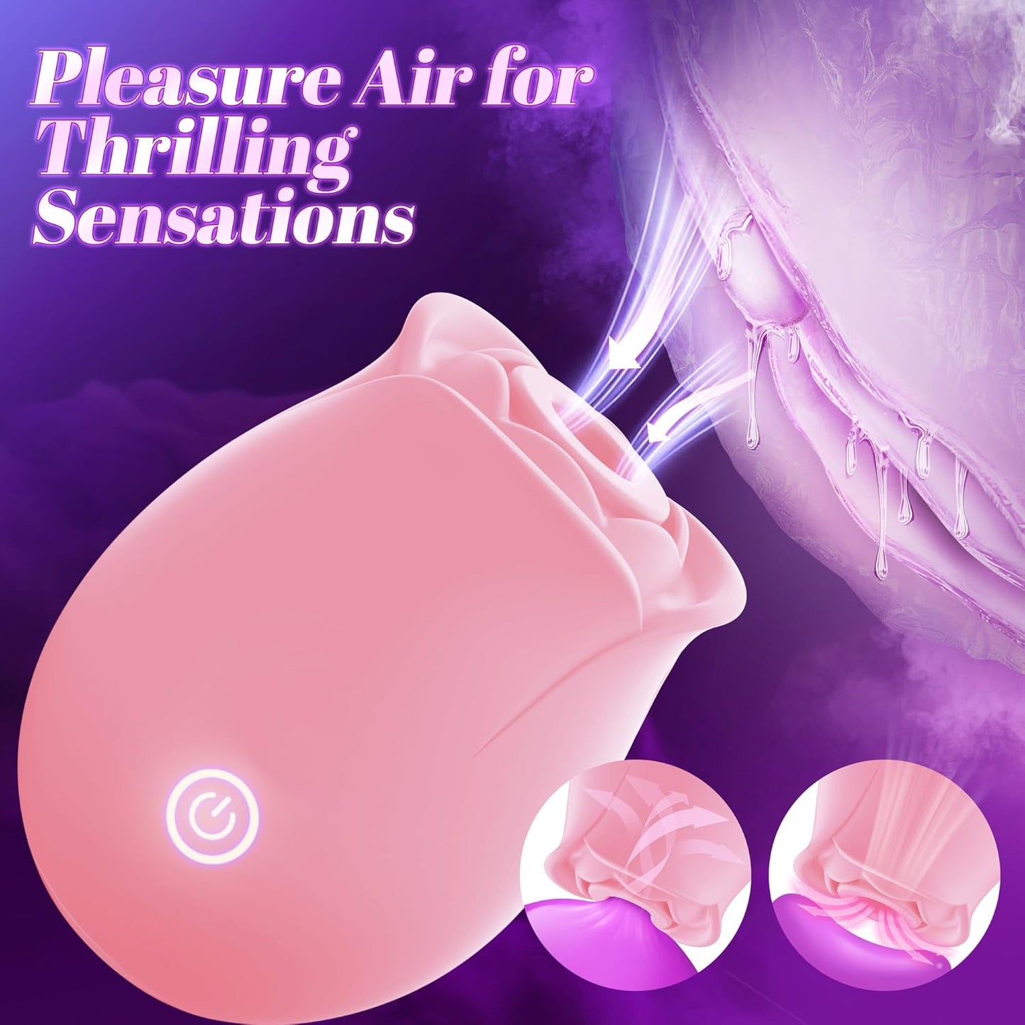 Vibrador de succión BloomVelvet Rose | 10 modos