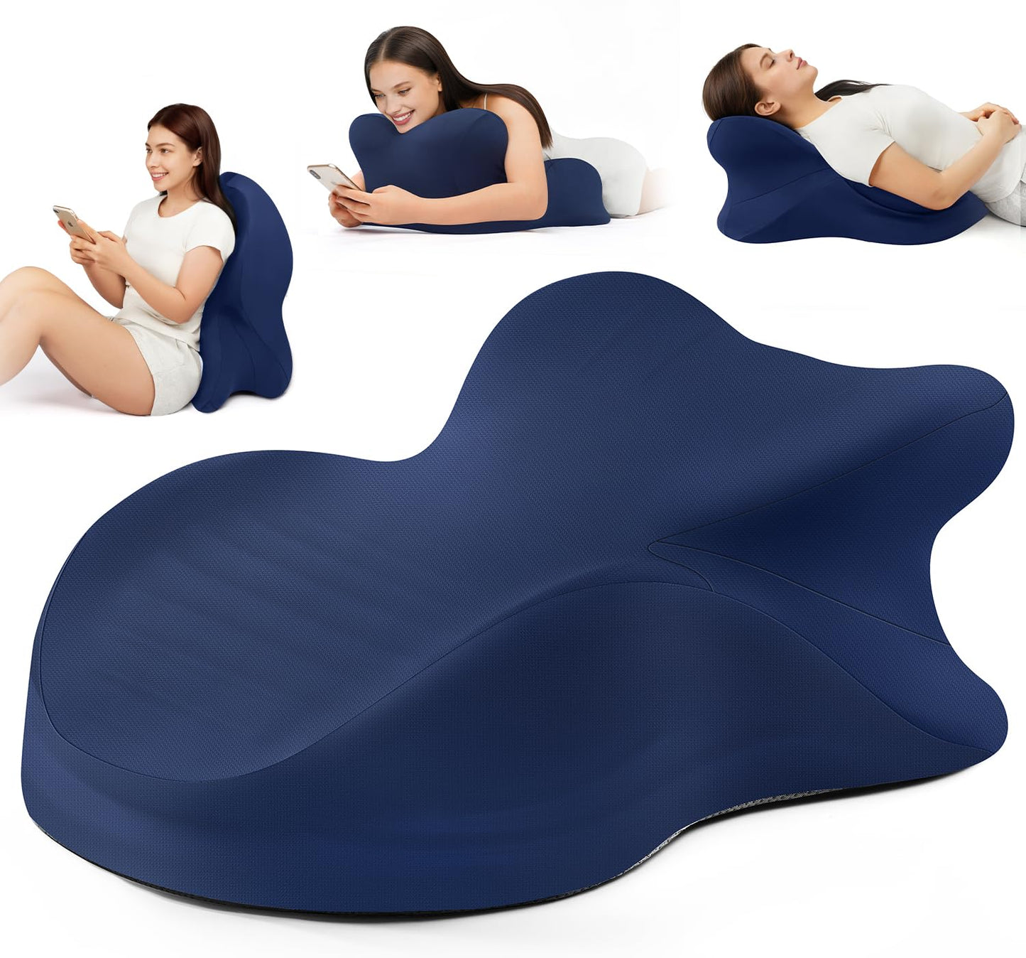Almohada de apoyo para posición íntima de pareja Azul