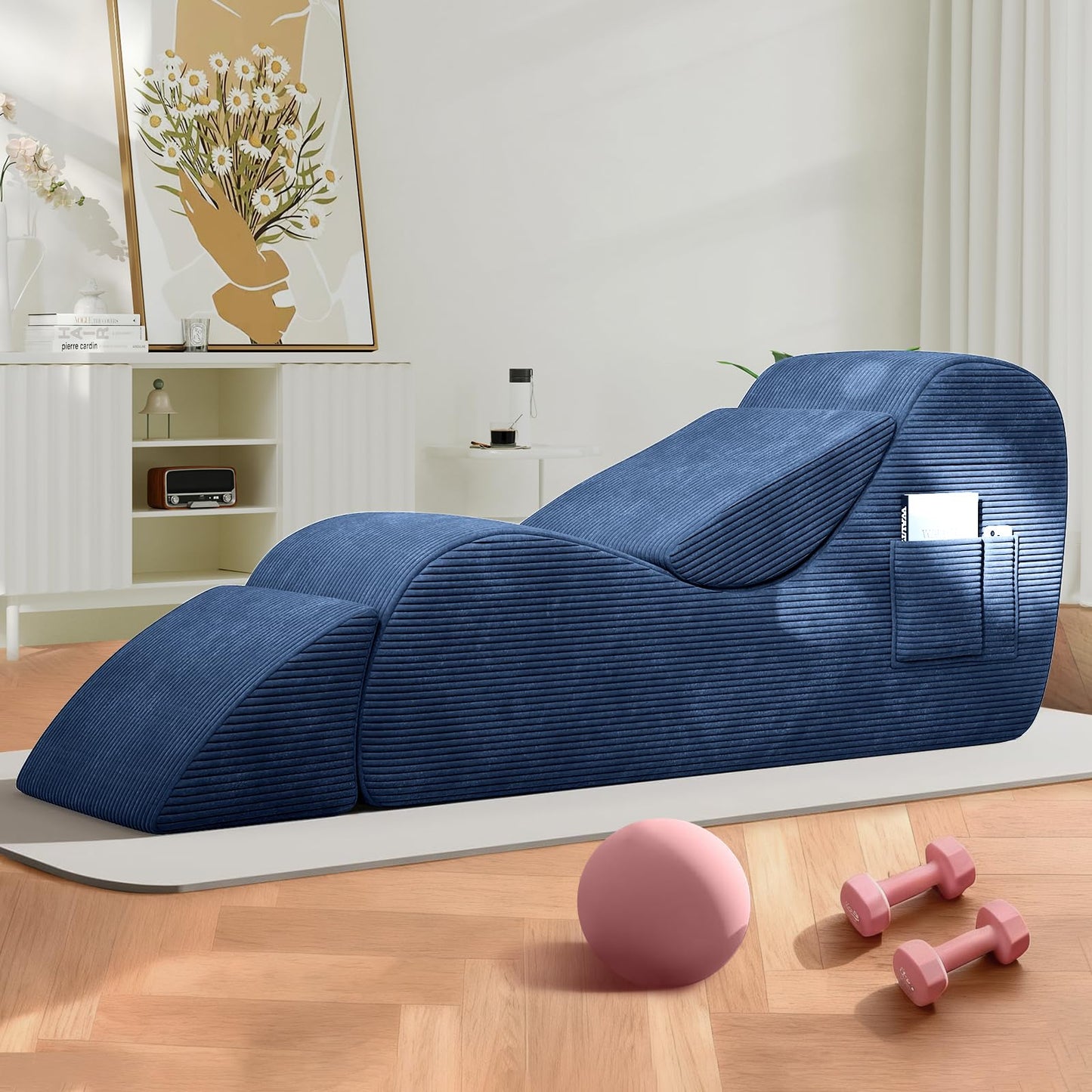 Chaise ergonómica de apoyo íntimo para sexo, color azul