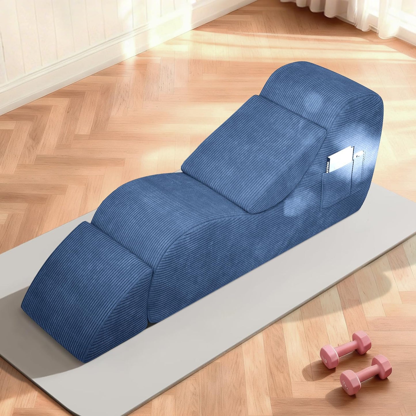 Chaise ergonómica de apoyo íntimo para sexo, color azul