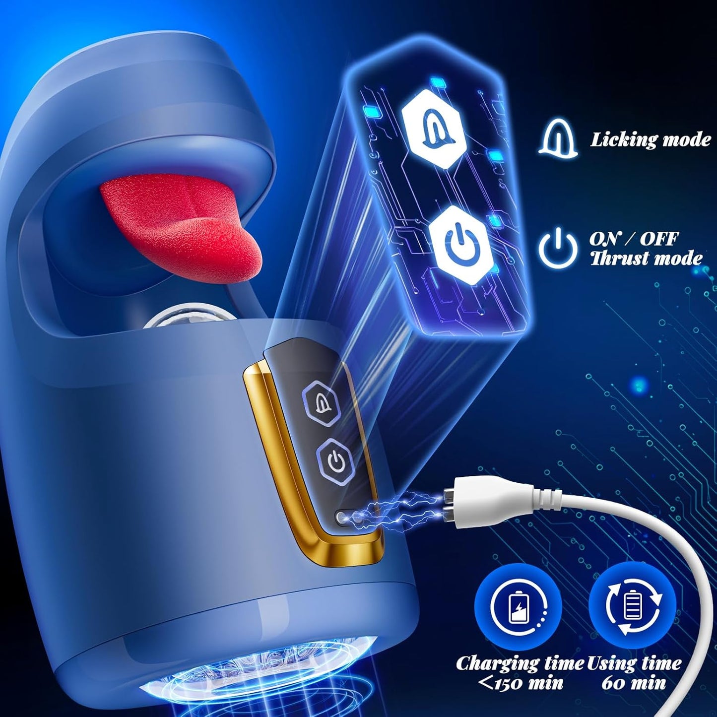 BluePulse Acariciador de Lamidas y Empujes