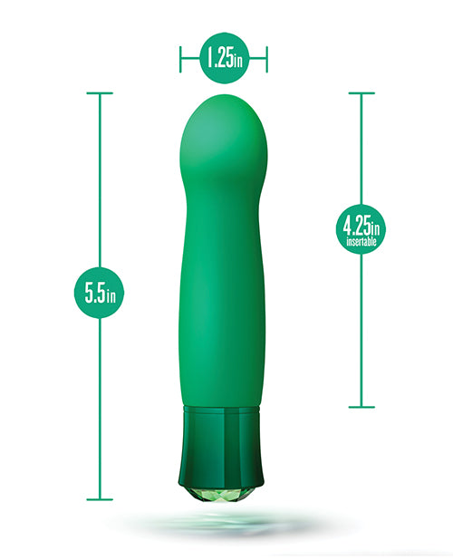 Colorete Oh My Gem Vibrador Calentador Encantador para el Punto G Esmeralda