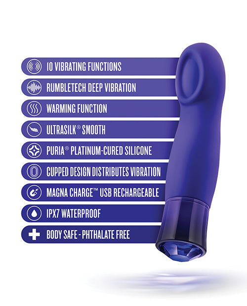 Colorete Oh My Gem Misterio Calentamiento Vibrador Punto G Zafiro