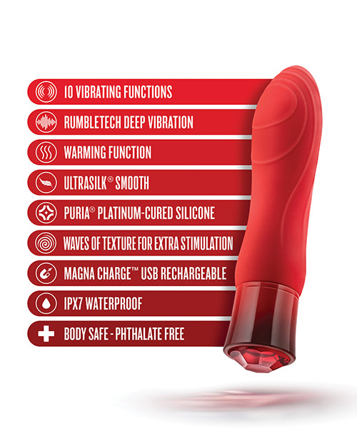 Colorete Oh My Gem Desire Vibrador Recargable Calentador Rubí