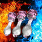 BlushBloom Ensemble de Plugs Anaux en Verre Rose