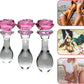 BlushBloom Ensemble de Plugs Anaux en Verre Rose