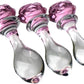 BlushBloom Ensemble de Plugs Anaux en Verre Rose