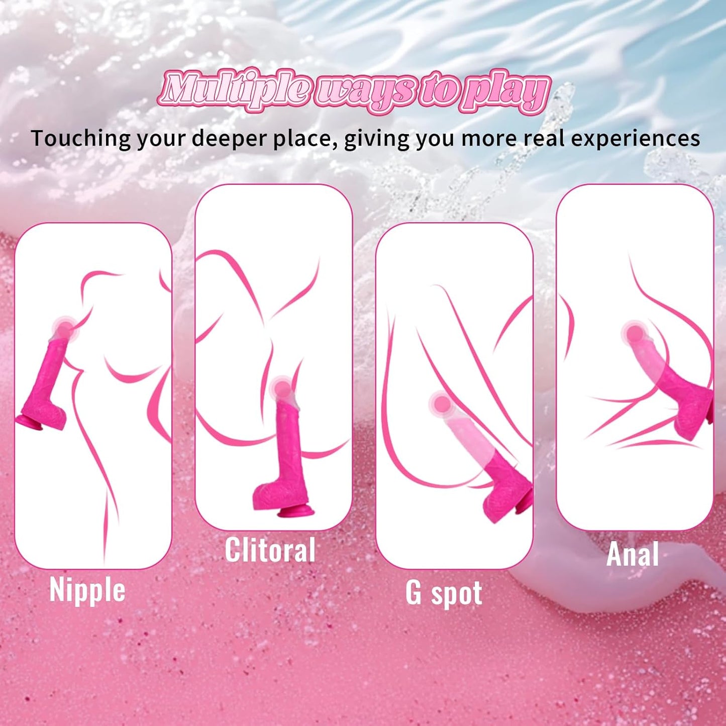 Dildo Vibrador de Triple Movimiento BlushThrust