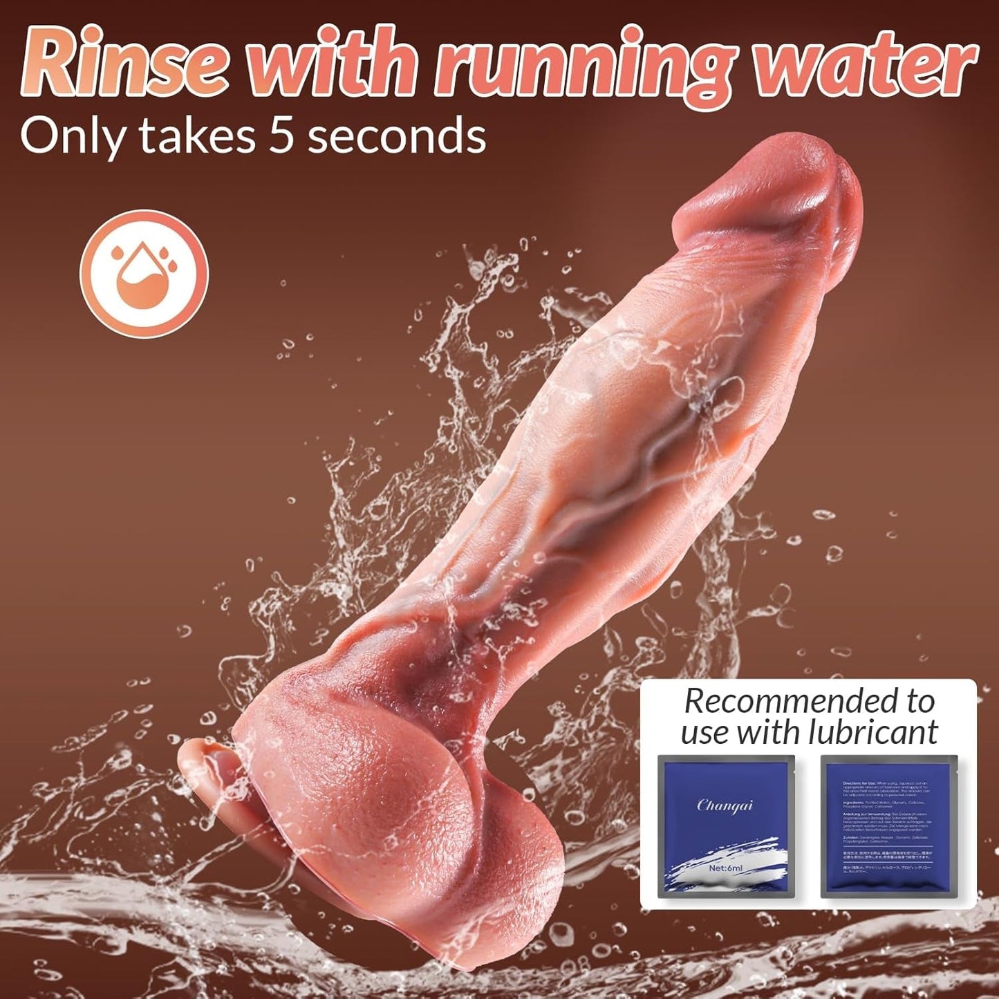 BoldCraft 9.5" Dual-Density Realistic Thick Dildo