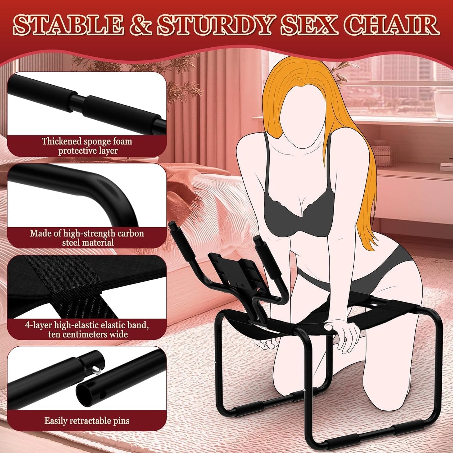 Silla de sexo BounceCore ajustable con posición de rebote
