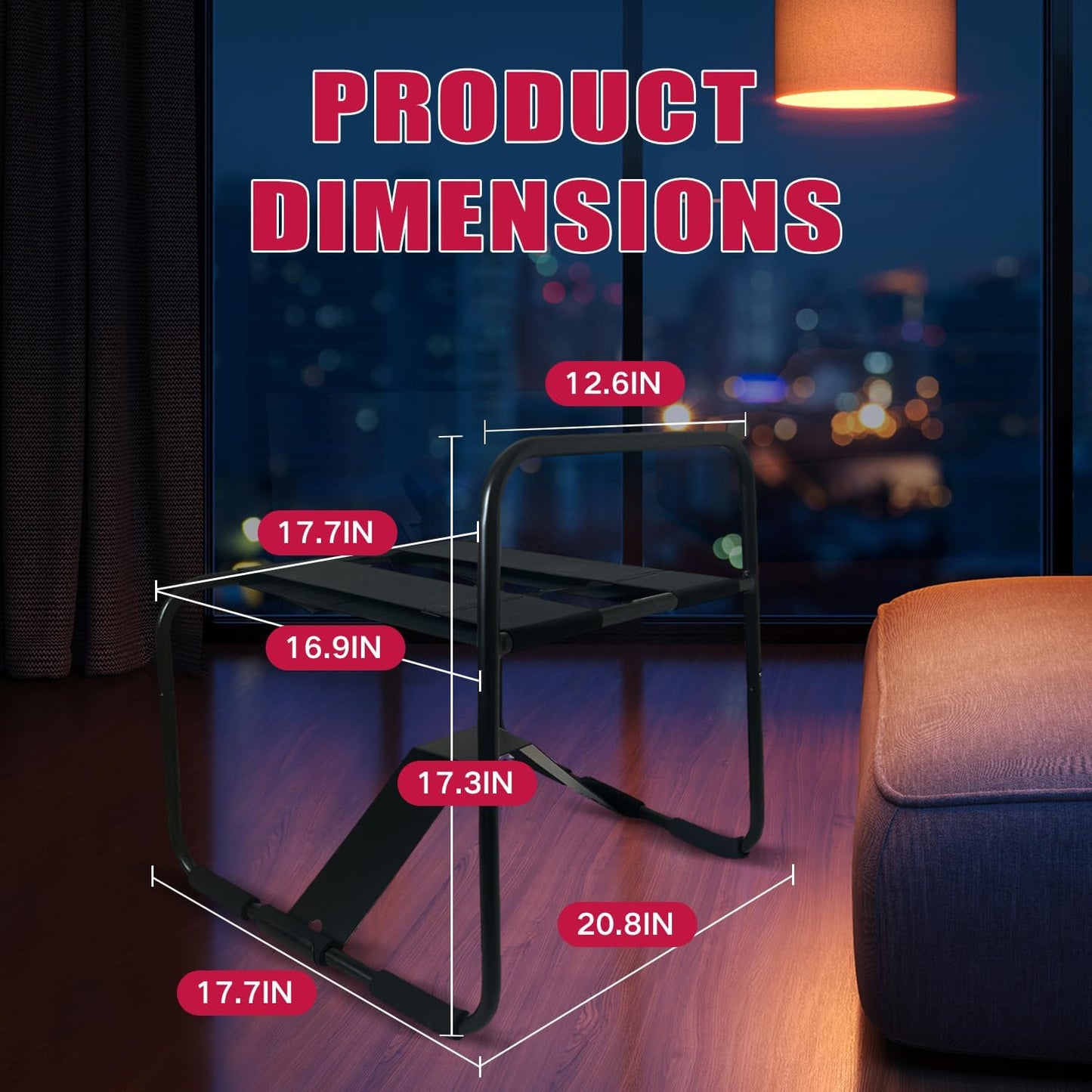 Sillón sexual ajustable BounceEase con reposabrazos