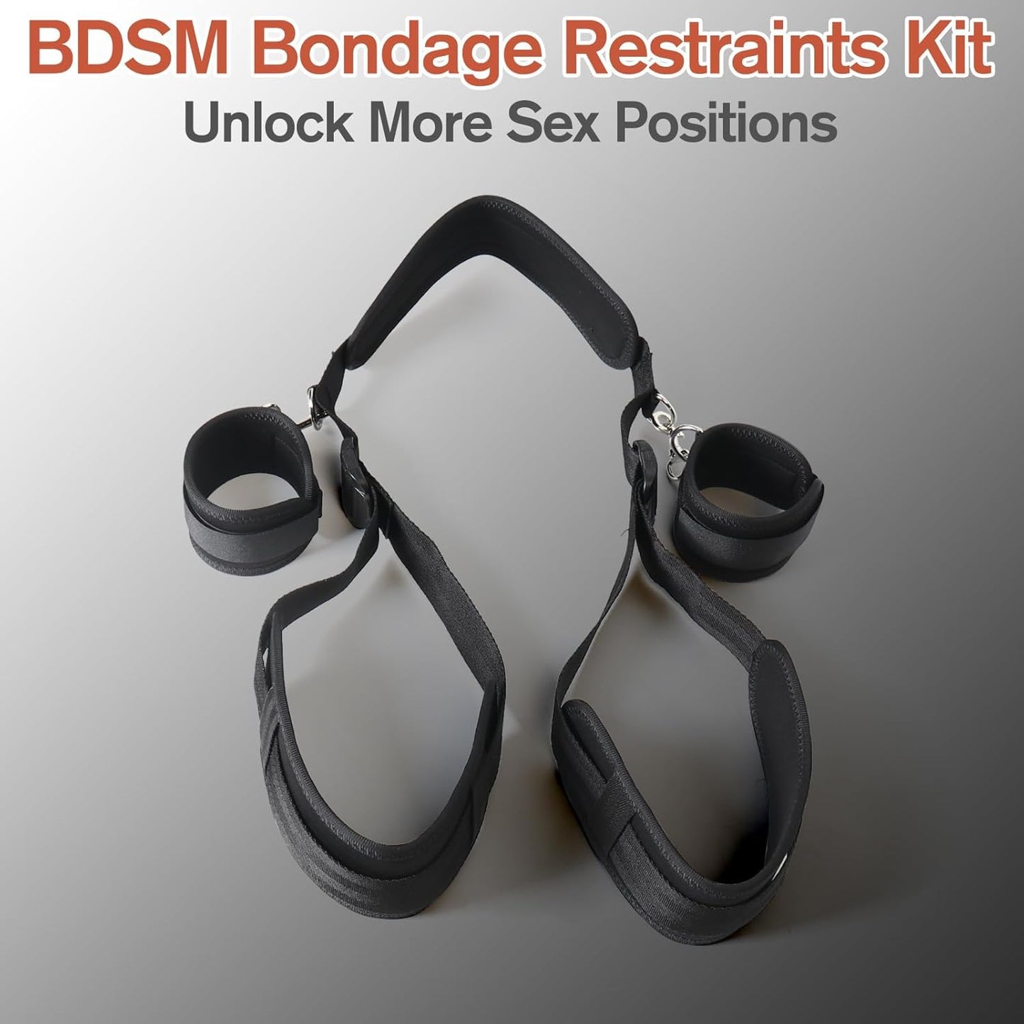 Correas ajustables de sujeción BDSM BoundFlex con puños acolchados