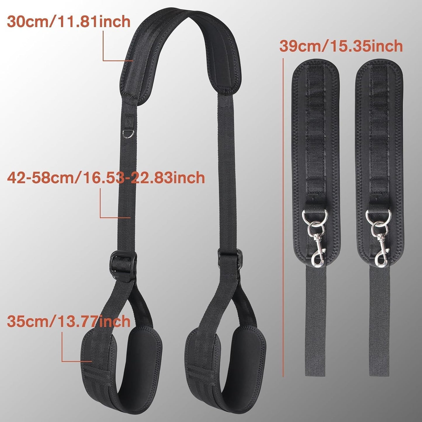 Correas ajustables de sujeción BDSM BoundFlex con puños acolchados