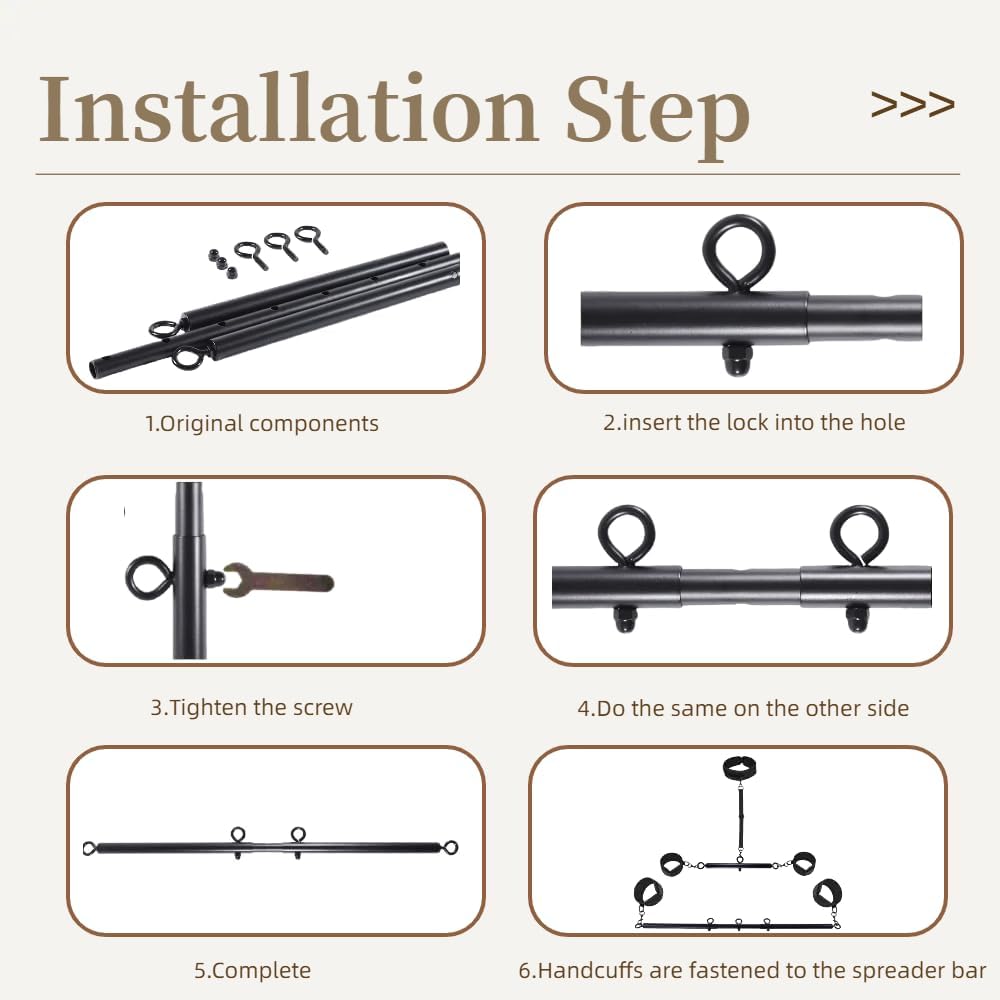 Kit de sujeción BDSM de barra ajustable BoundFrame