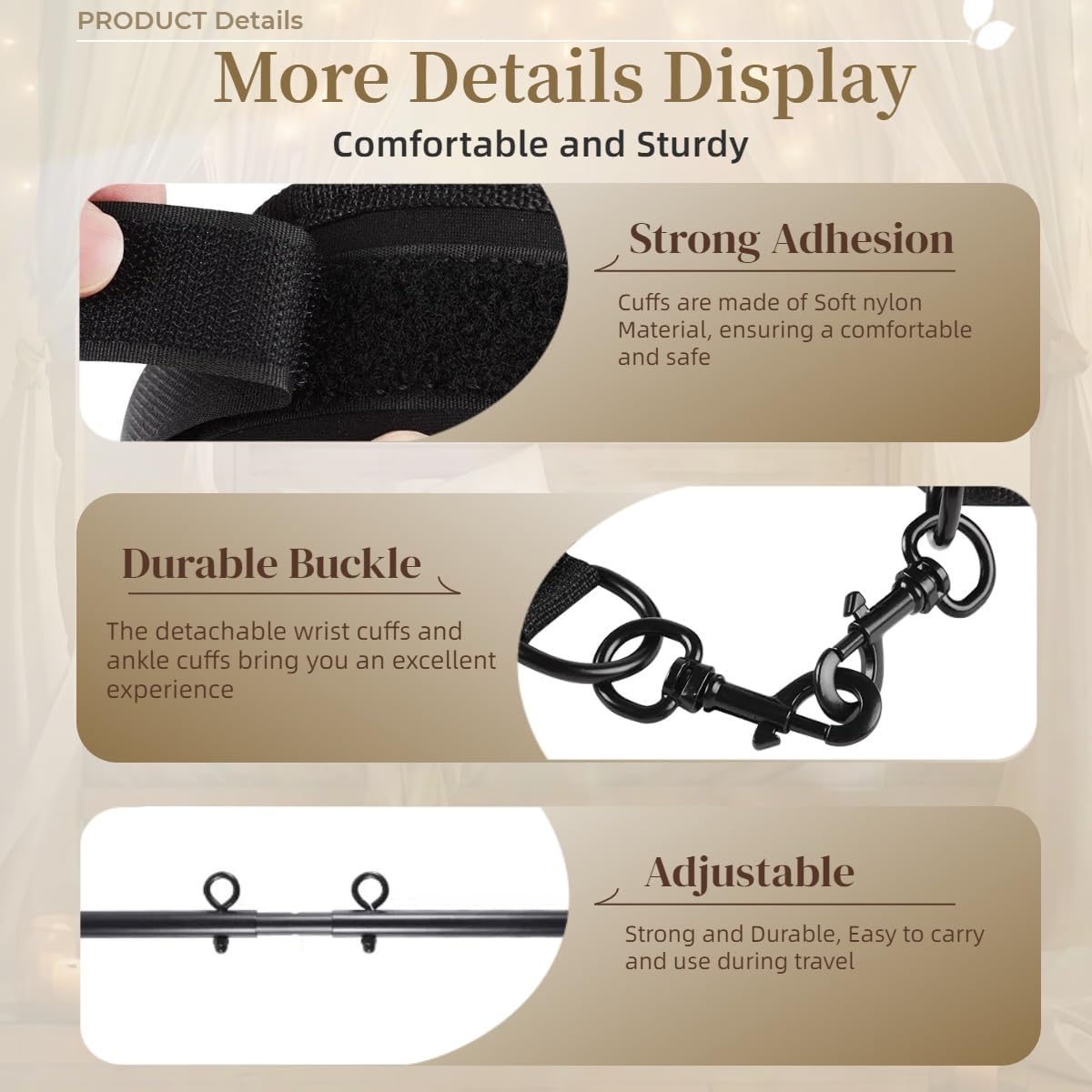 Kit de sujeción BDSM de barra ajustable BoundFrame