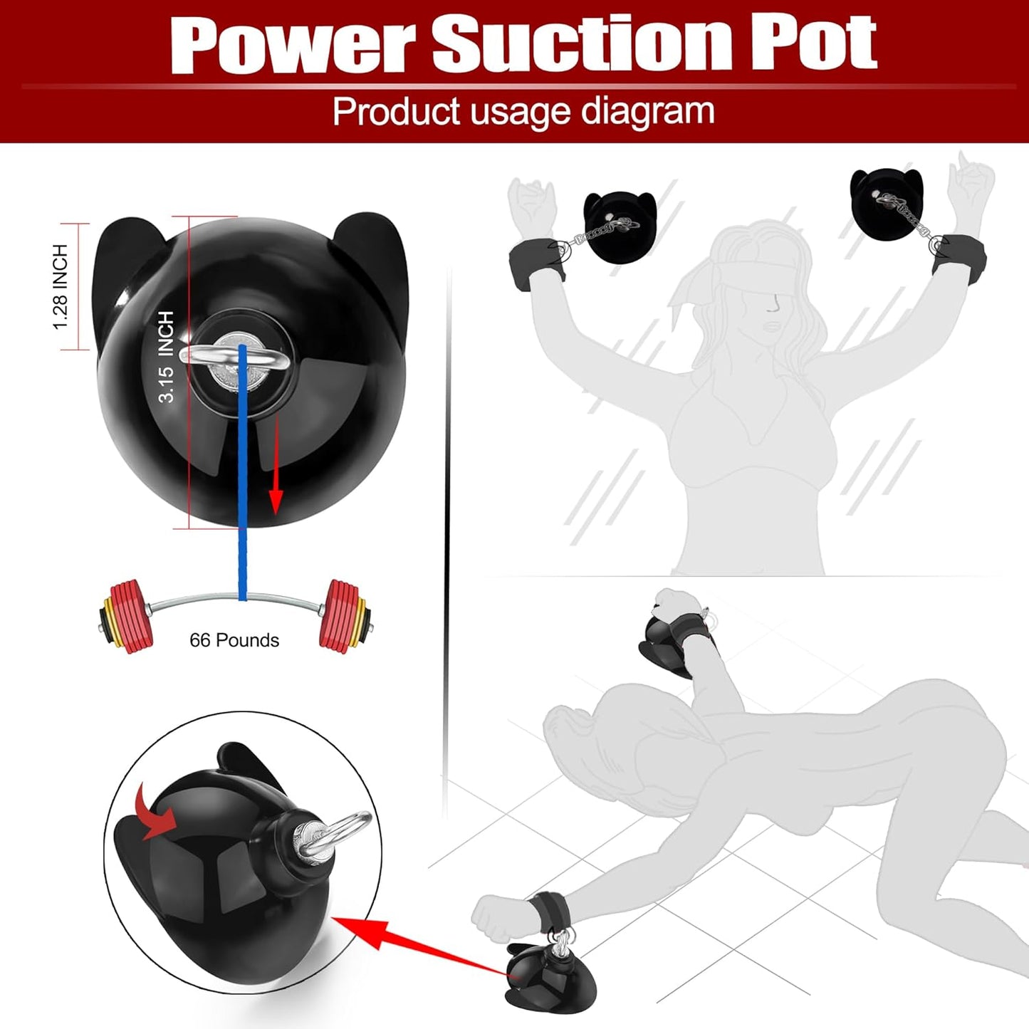 BoundMotion Deluxe: Dildo empujable y set BDSM