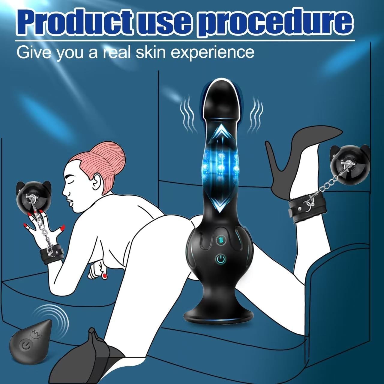 BoundMotion Deluxe: Dildo empujable y set BDSM