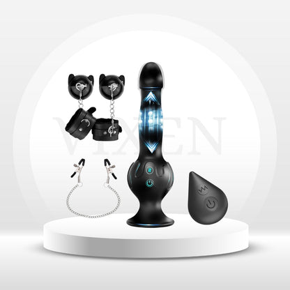 BoundMotion Deluxe: Dildo empujable y set BDSM