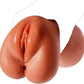 BronzeVale Brown Dual-Channel Pocket Pussy Stroker