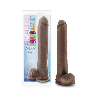 Dildo Plegable con Testículos Blush Au Naturel Daddy de 35,5 cm