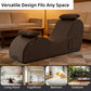 Chaise longue sexual de primera calidad, ergonómica y curva, de color marrón