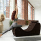 Chaise longue sexual de primera calidad, ergonómica y curva, de color marrón