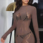 Brown Seamless Geo Net Chemise