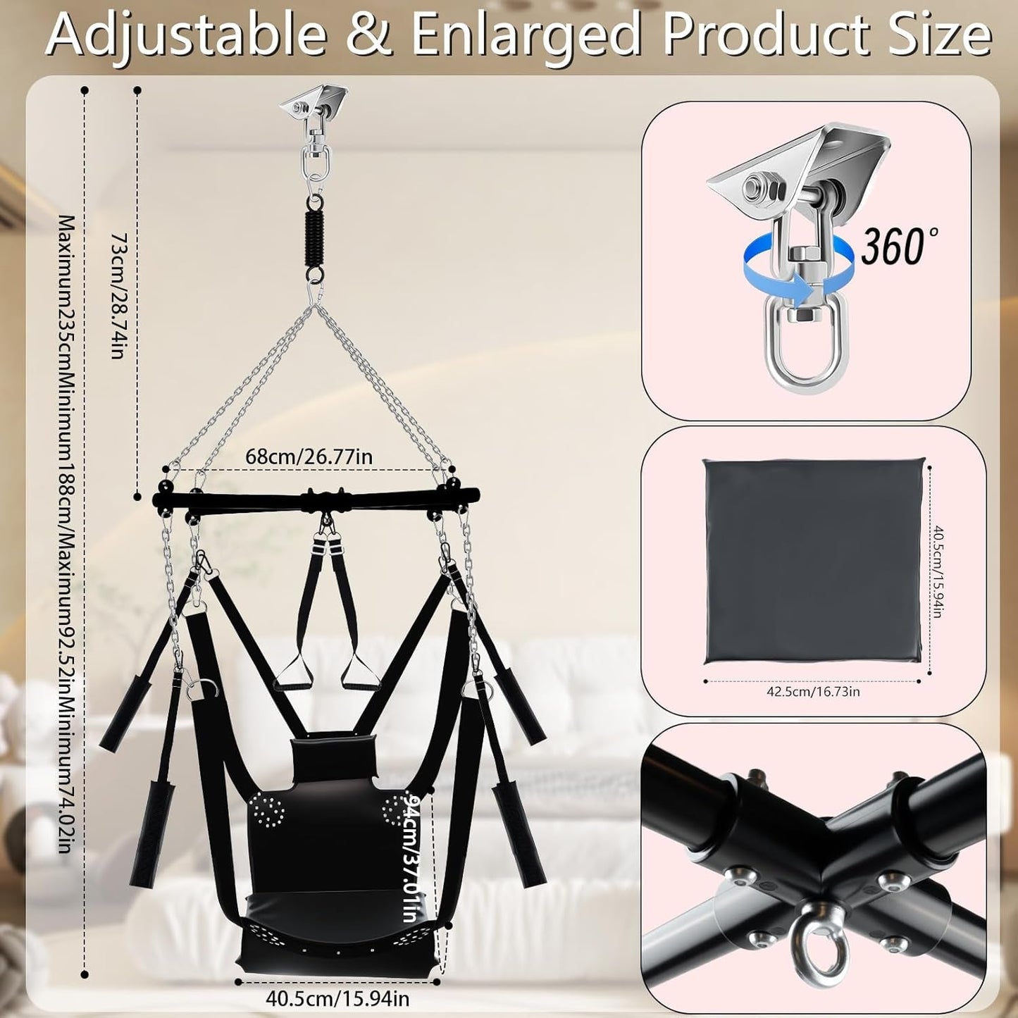OrbitLuxe 360° Balançoire Sexuelle BDSM