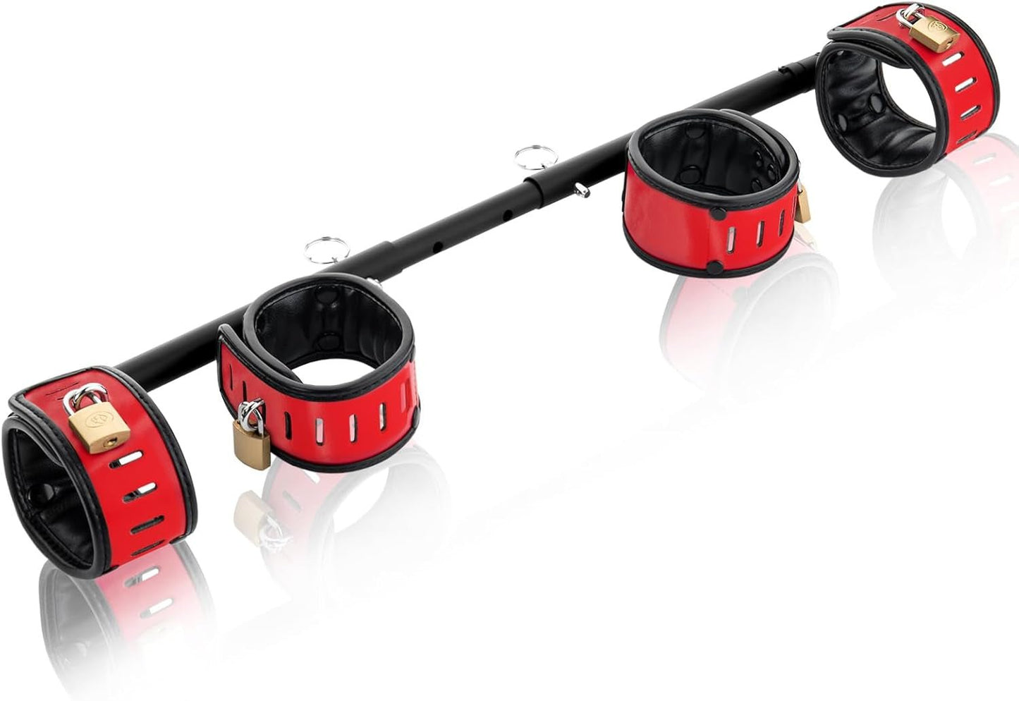 Barra separadora giratoria con cerradura PivotLock roja