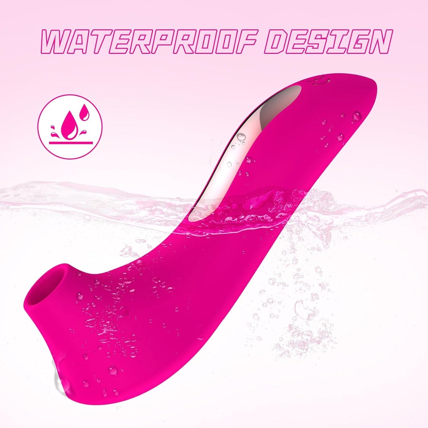 RoselleVibe Varita Vibrador Rosa 10 Modos Impermeable Silencioso