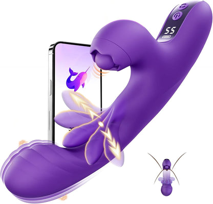 Vibreur lapin TrevixaSweep pour point G, 3-en-1, 10 modes, écran LCD