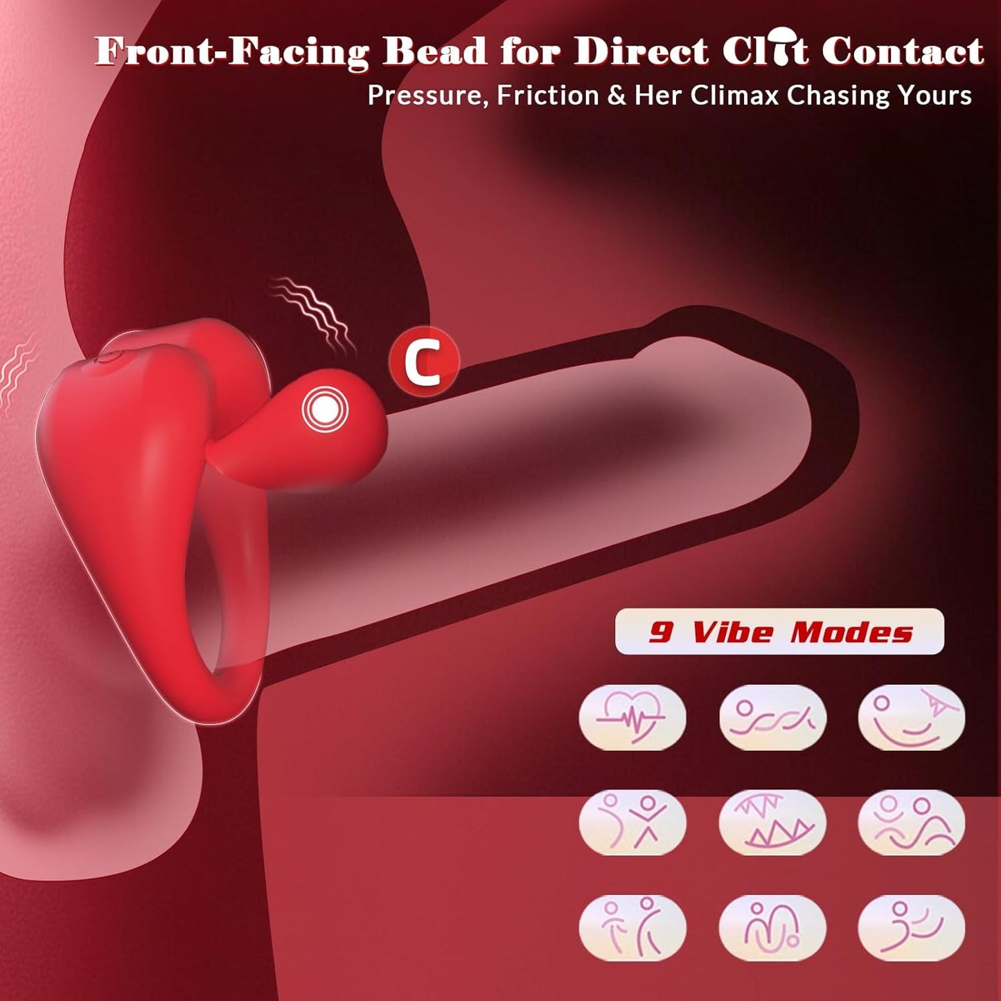 OrbitFlex Anillo de Pene Ajustable con Estimulador de Clítoris y 9 Modos por App