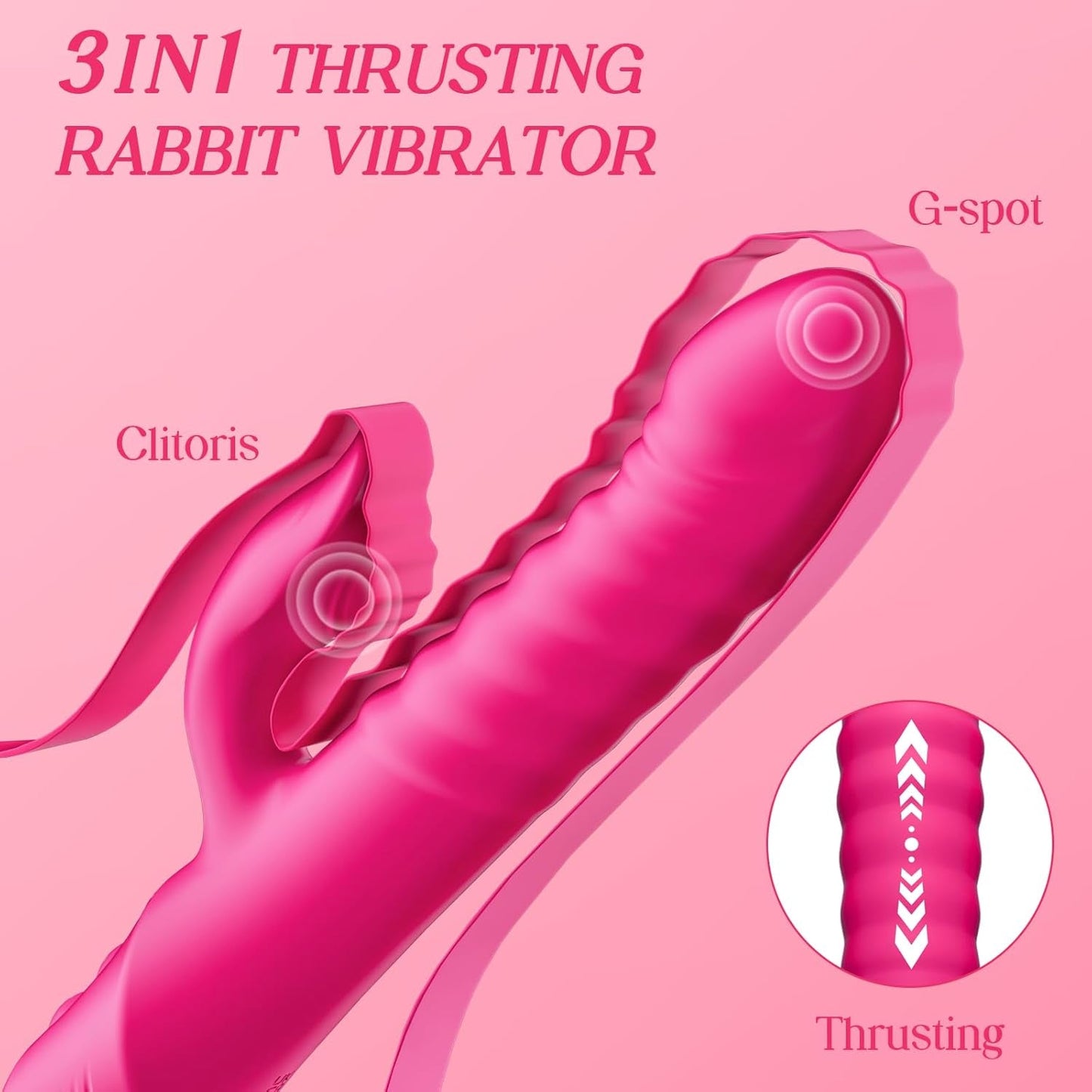 Vibrador CeraThrust Rabbit 7 empujes 7 modos resistente al agua