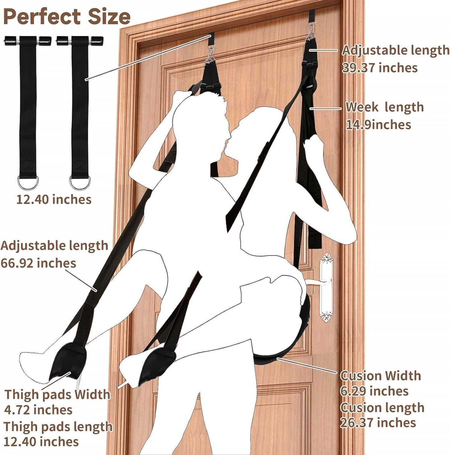 Columpio sexual para puerta SilvarisX con asiento de 300 lb