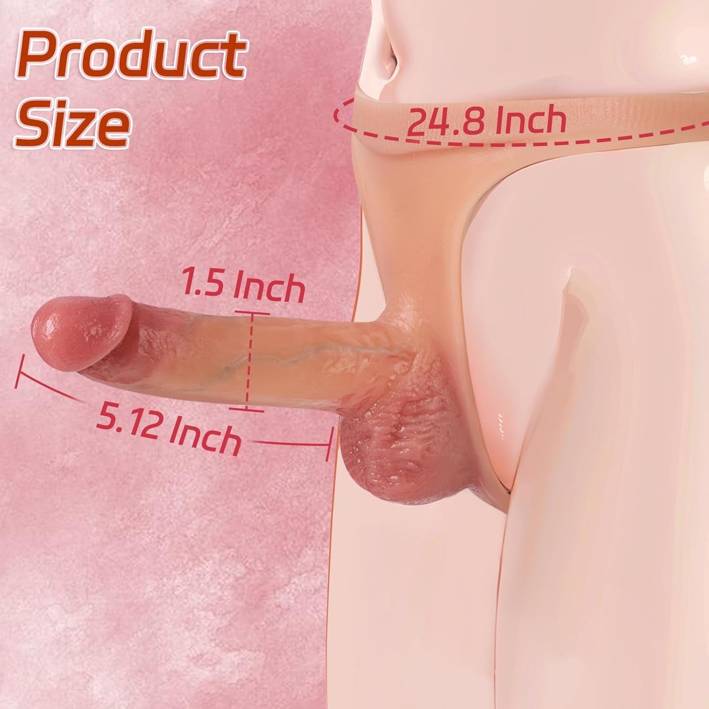 FlexHollow Hollow Correa sin Tirantes Dildo Bragas de Silicona