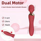 VortexDuo Vibrador varita 2 en 1 doble motor 12 velocidades resistente al agua