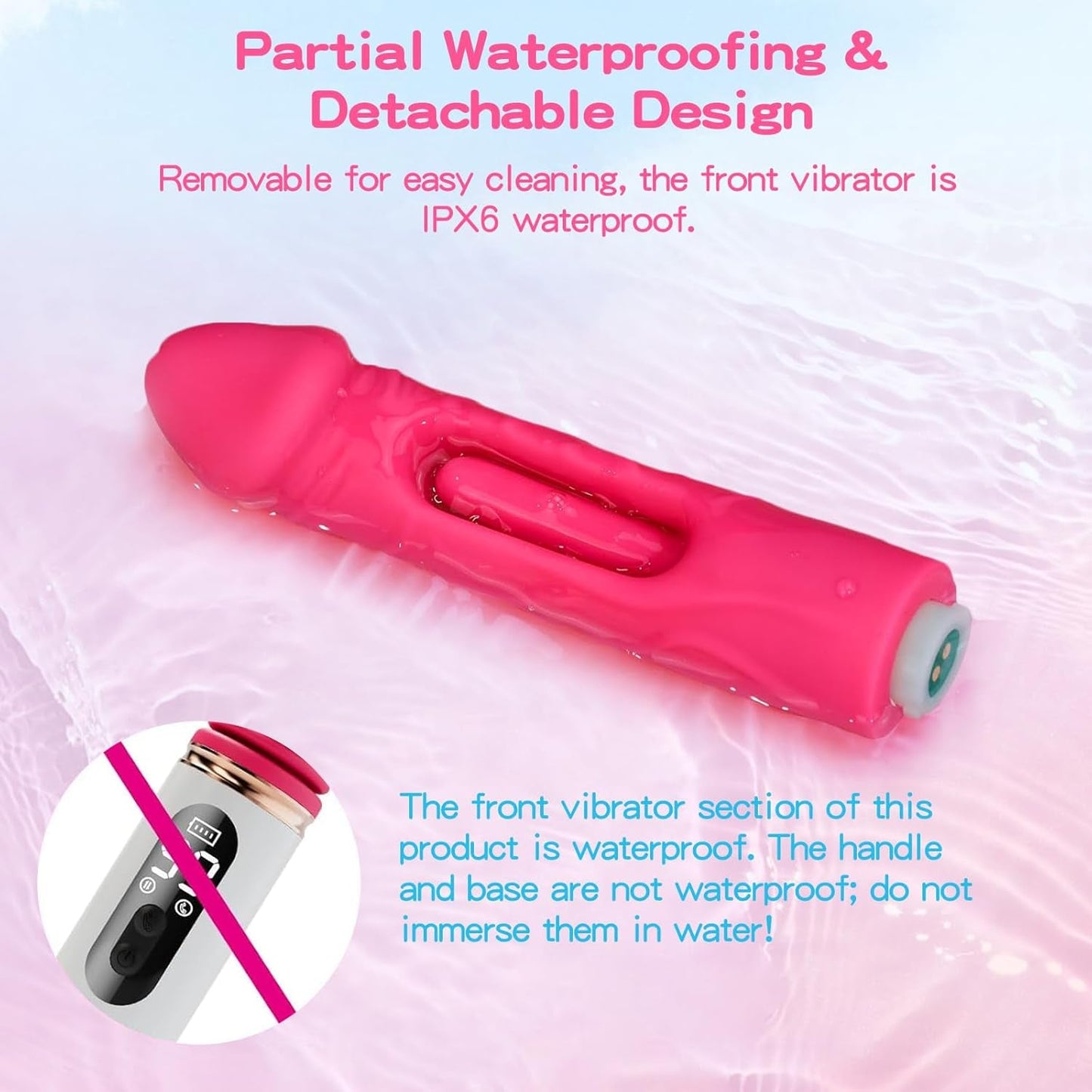 Máquina vibradora dildo con movimiento de empuje ThrustWave