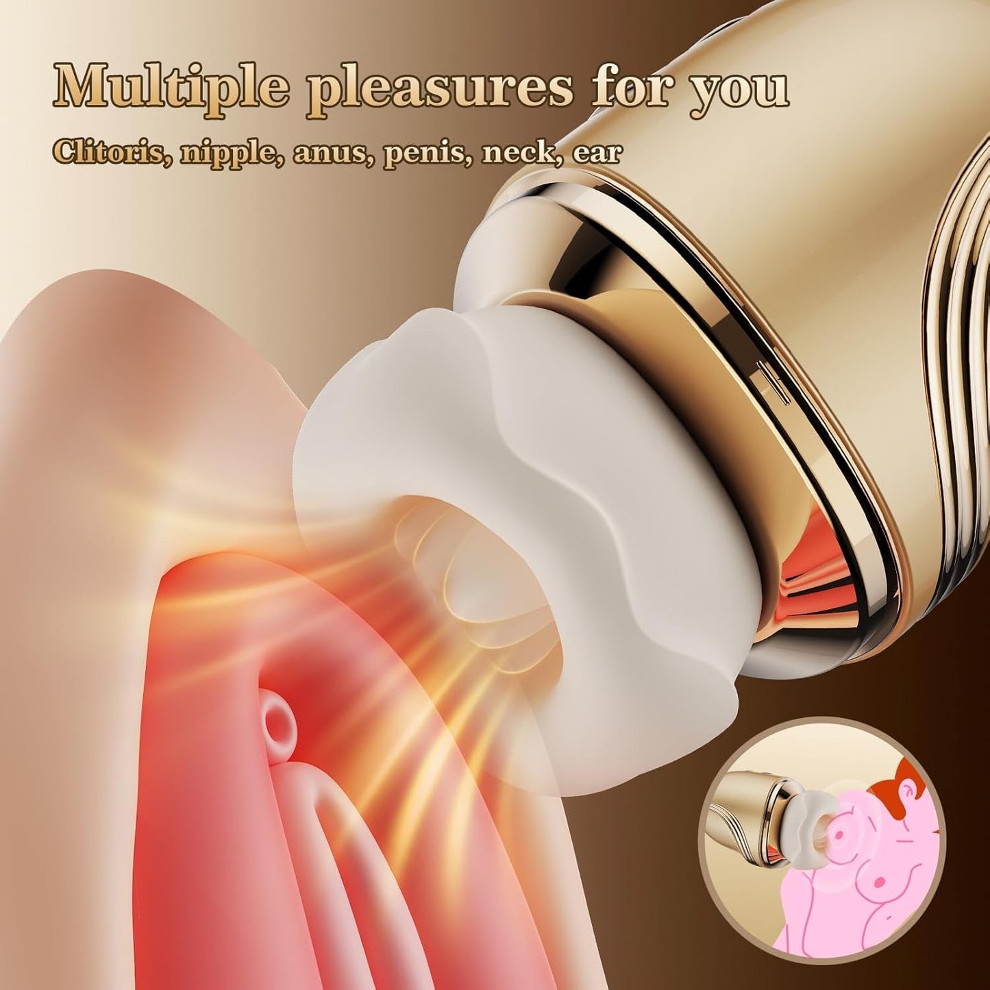 RoseHeat Rose App Control Clit Sucking Vibrator 5-in-1